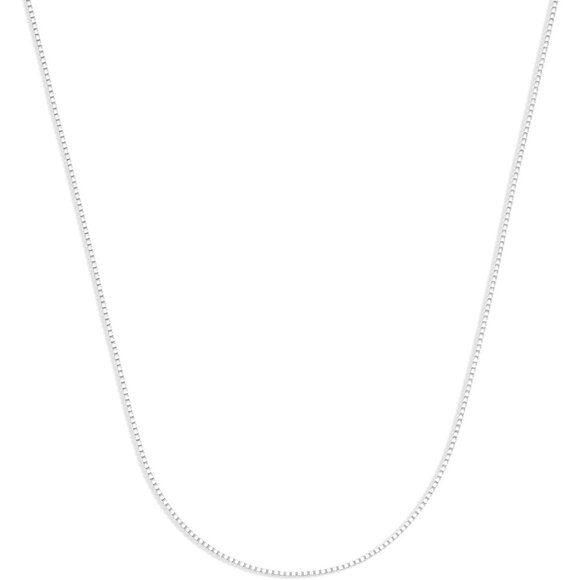 Versatile 1.2mm Sterling Silver Box Chain 18" - Hypoallergenic & Durable - Picture 1 of 4